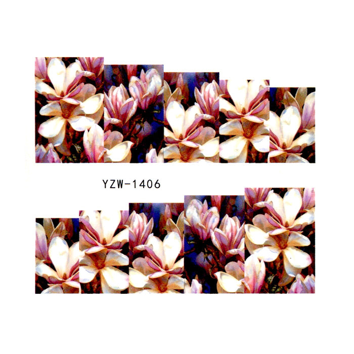 Magnolia Flowers Water Decals