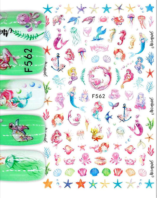 Mermaid Self Adhesive Nail Stickers