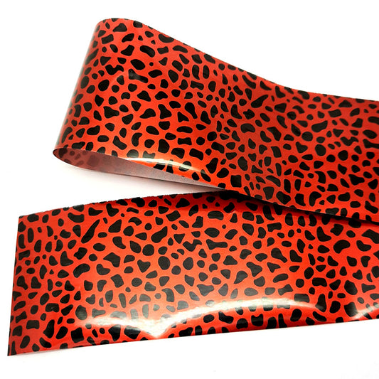 Red Metallic Animal Print Foil