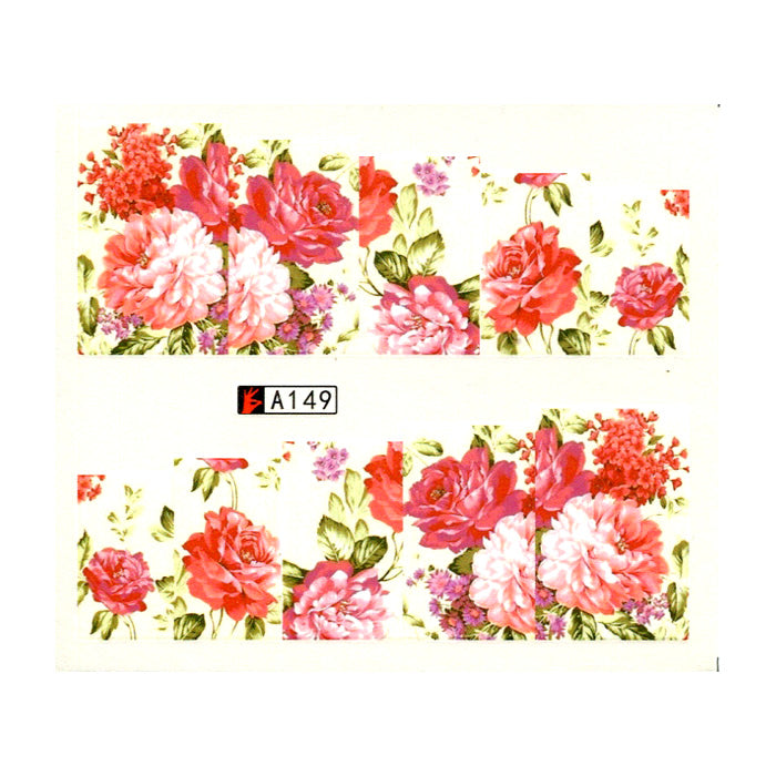 Pink Peony Water Decal Transfers