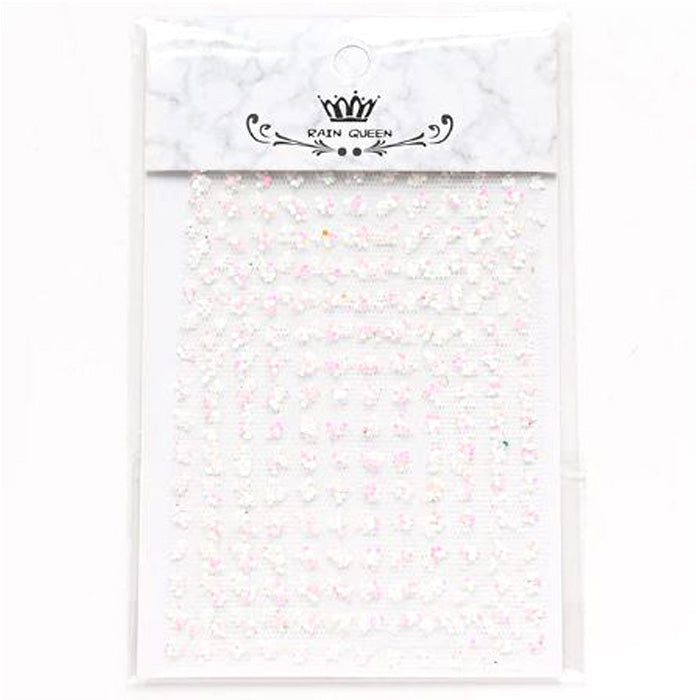 Nail Art Glitter Mesh, White