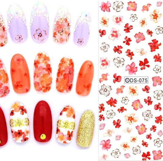 Nasturtium Flowers Nail Water Decals