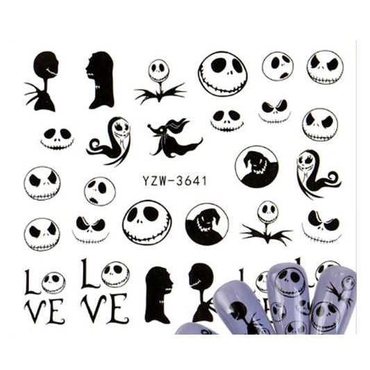 Halloween Jack Skellington Nail Decals