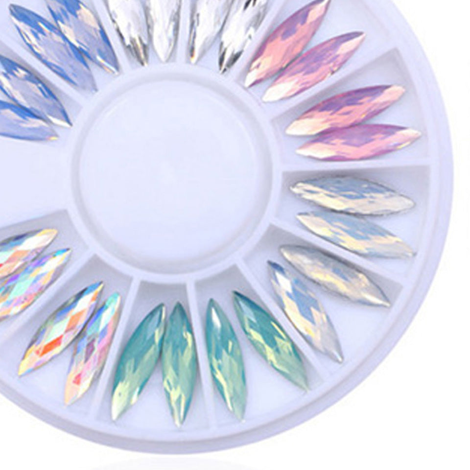 Pastel Shades Horse Eye Nail Rhinestones