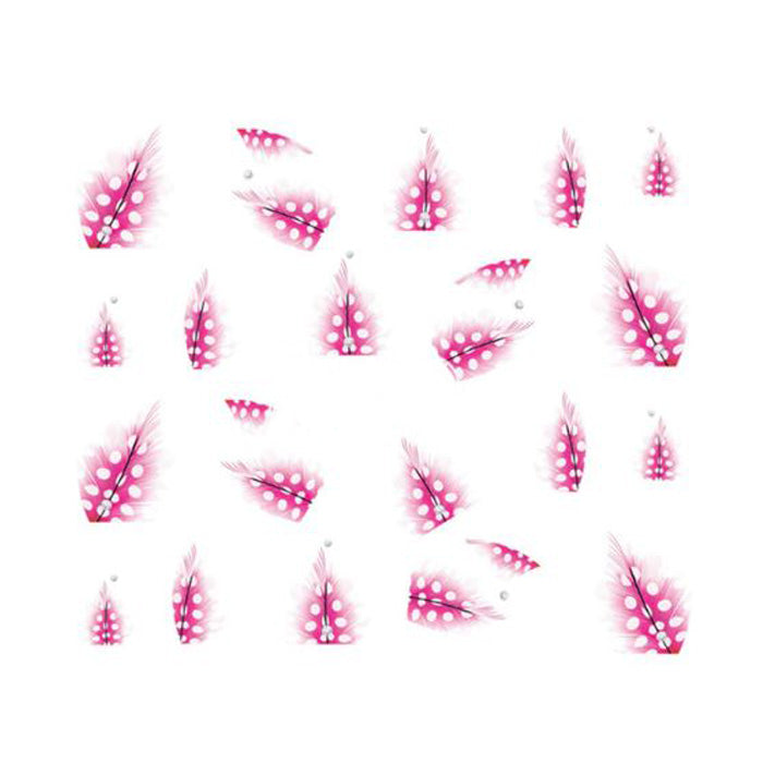 Pink Feathers Water Decals