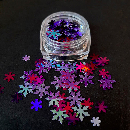 Snowflake Glitter, Purples + Pink