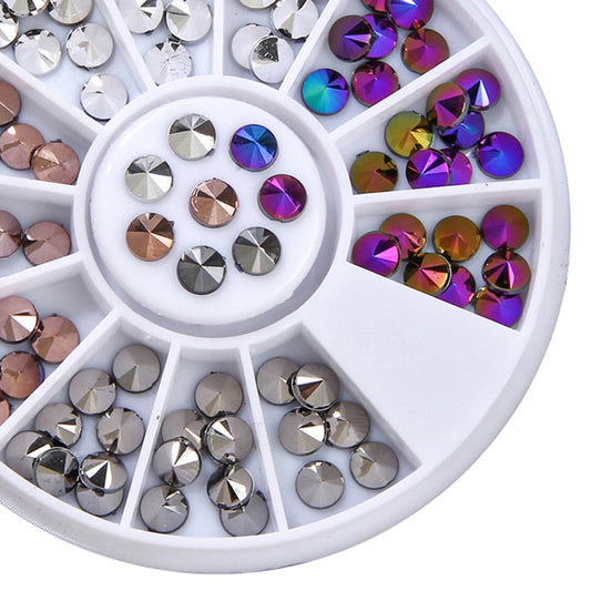 Shimmering Metallic Nail Studs