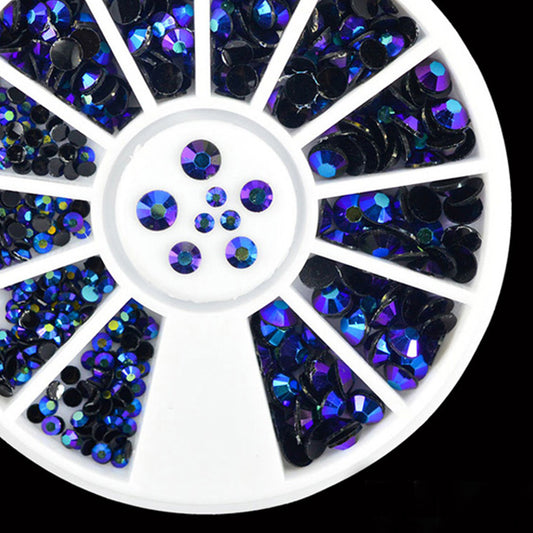 Shimmering Purple Blue Nail Rhinestones