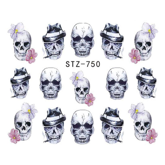 Skulls with Hats + Flowers