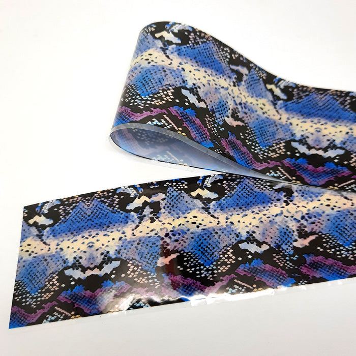 Snakeskin Foil, Black, Blue + Purple