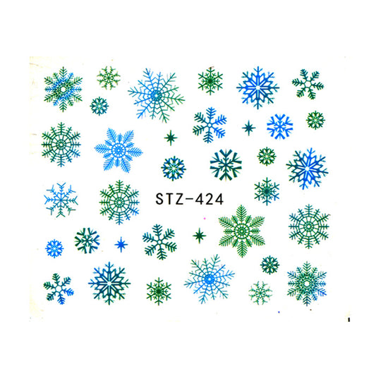 Christmas Blue Snowflake Decals