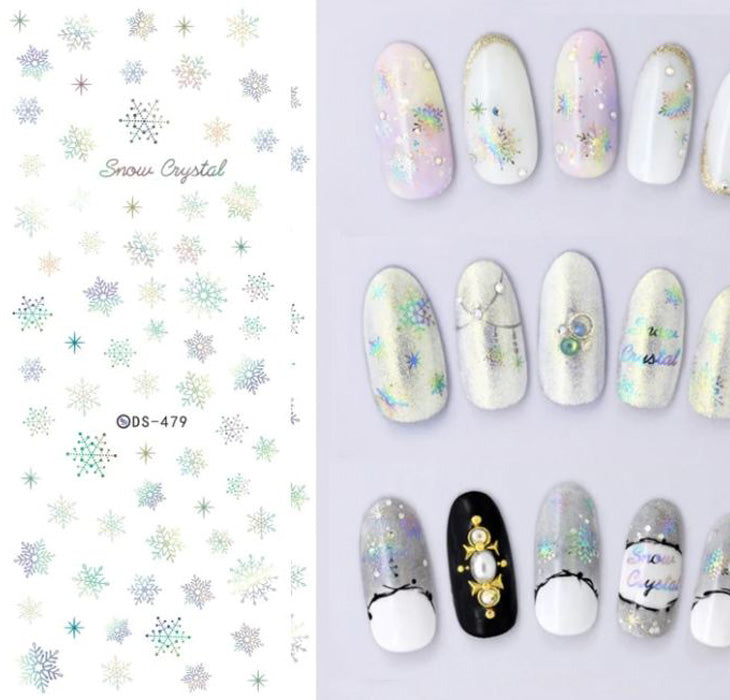 Crystal Snowflakes Nail Water Decals