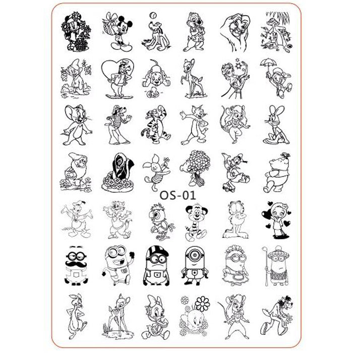 Cartoon Characters Nail Stamping Plate