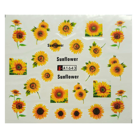 Sunflowers Nail Water Decals