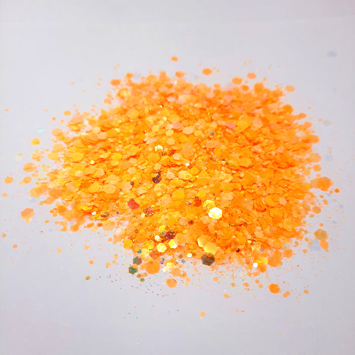 'Tangerine Dream' Bright Orange Nail Glitter