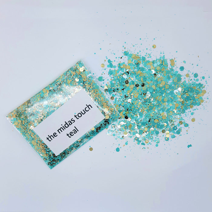 'The Midas Touch' Nail Glitter, Teal