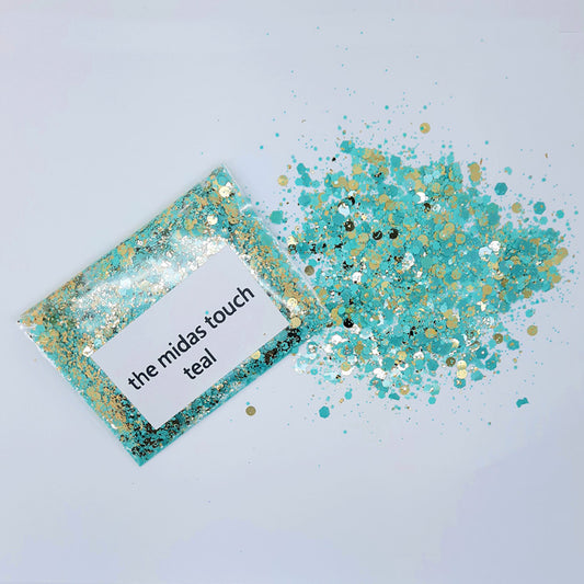 'The Midas Touch' Nail Glitter, Teal