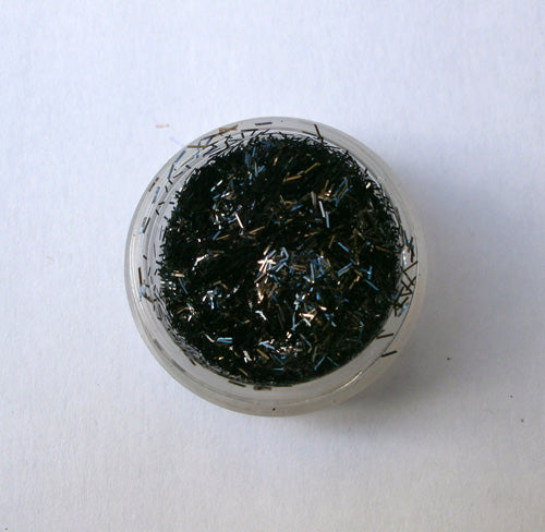 Holo Nail Tinsel Threads, Black. Beautiful black nail art threads. Other colours also available.