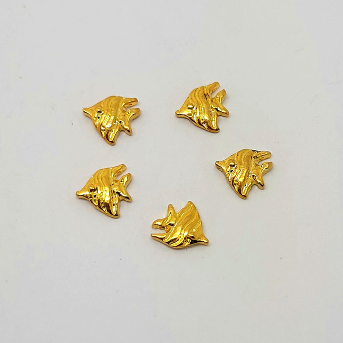 Lot de 2 breloques pour ongles en forme de poisson tropical