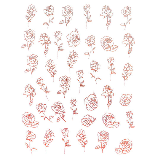 White Roses Nail Stickers