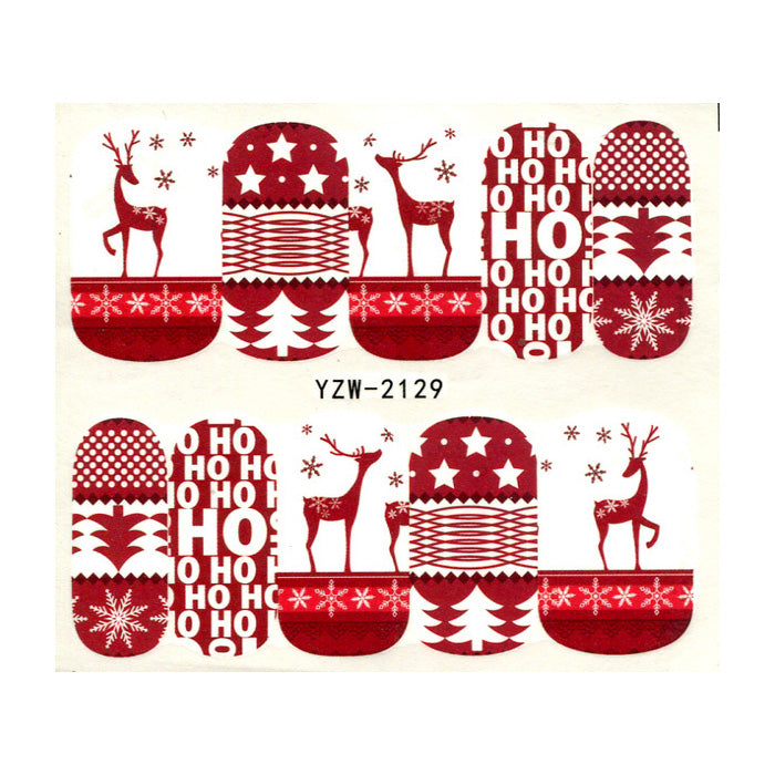 Reindeer Christmas Water Decals