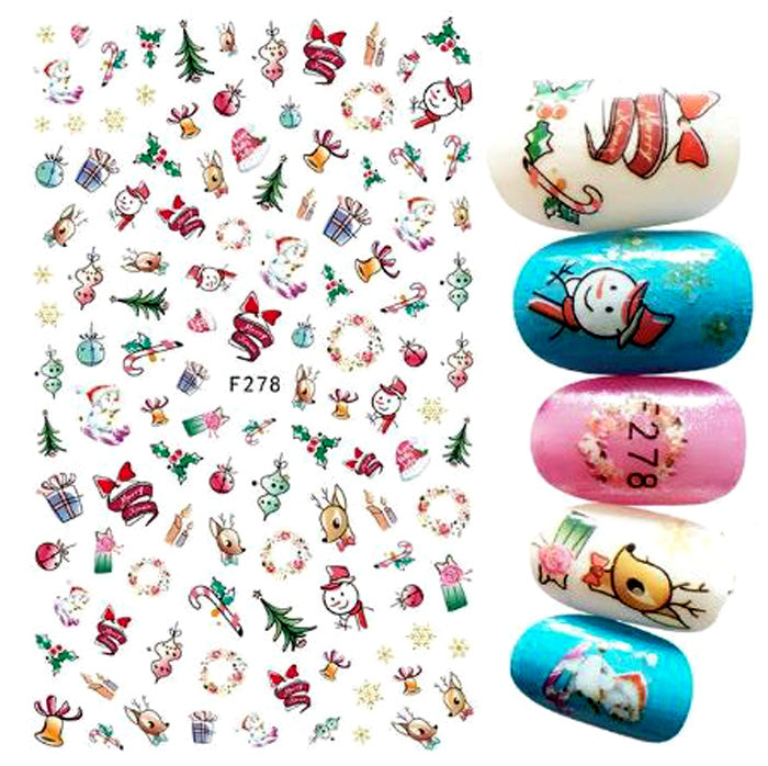 Cute Xmas Self Adhesive Stickers F278