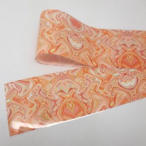 peachy pink marbled foil