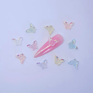 aurora butterfly nail charms