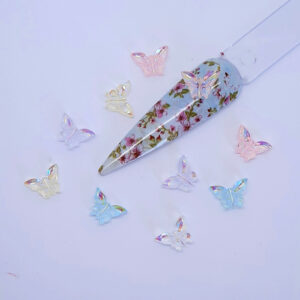 aurora butterfly nail charms