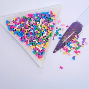 colourful fimo nail art sprinkles