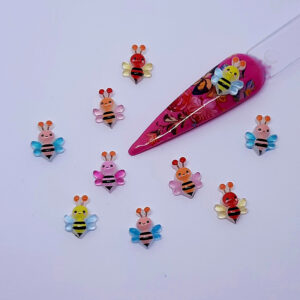cute happy bee nail charms